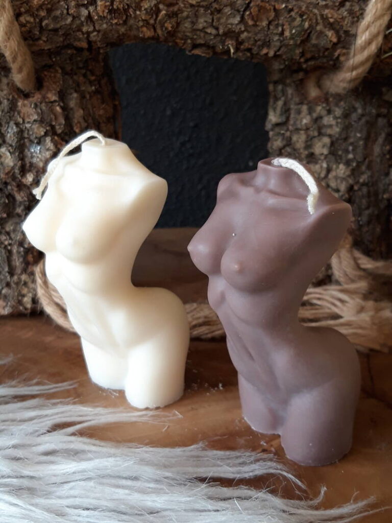 Vrouwelijke Torso kaars buste kaars -Decoratie - Afbeelding 2