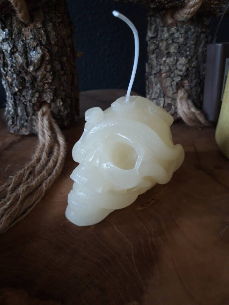 Skull Candle - Kaars - Halloween - Schedel decoratie - Kaarsen- met slang - Afbeelding 9