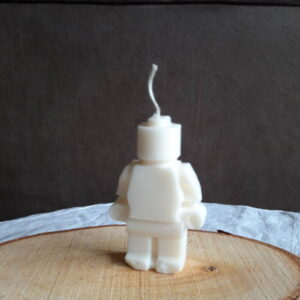 Robot poppetjes kaars - lego- candle- decoratie- handmade