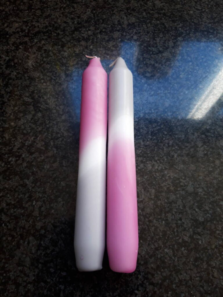Dip dye dinerkaars - 17- tafeldecoratie - Afbeelding 3