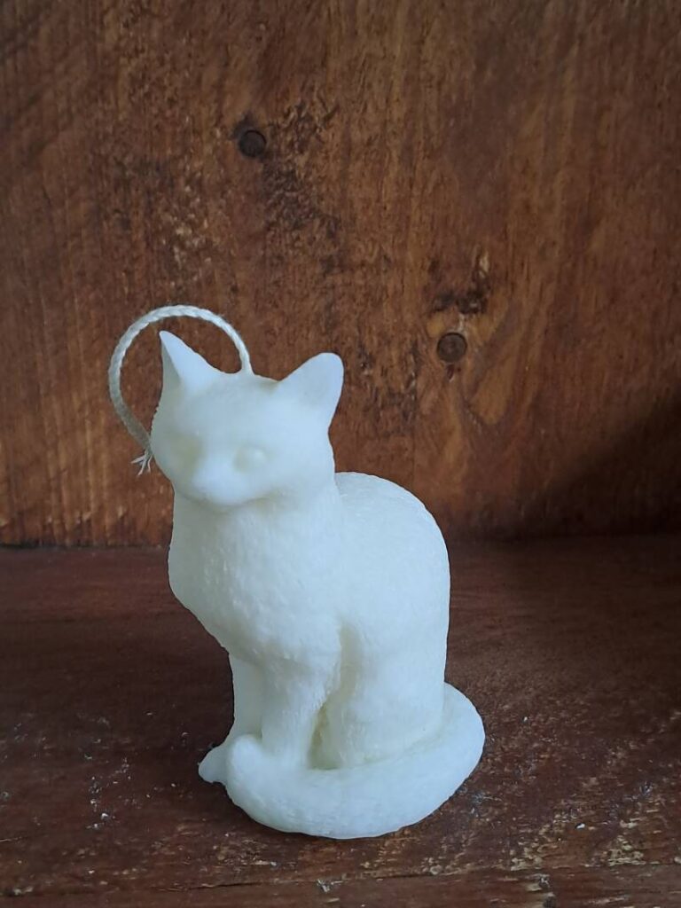 Kaars  handgemaakte zittende kat/poes
