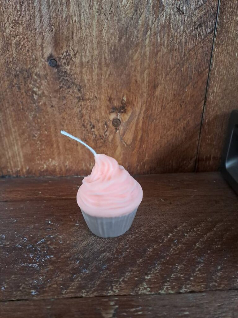 Cupcake kaars- 100%koolzaadwas- handmade-candle - Afbeelding 11