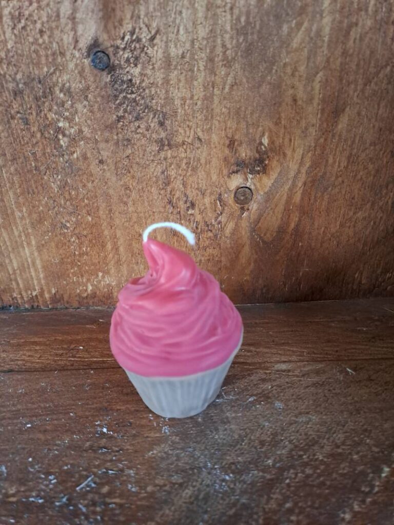 Cupcake kaars- 100%koolzaadwas- handmade-candle - Afbeelding 10