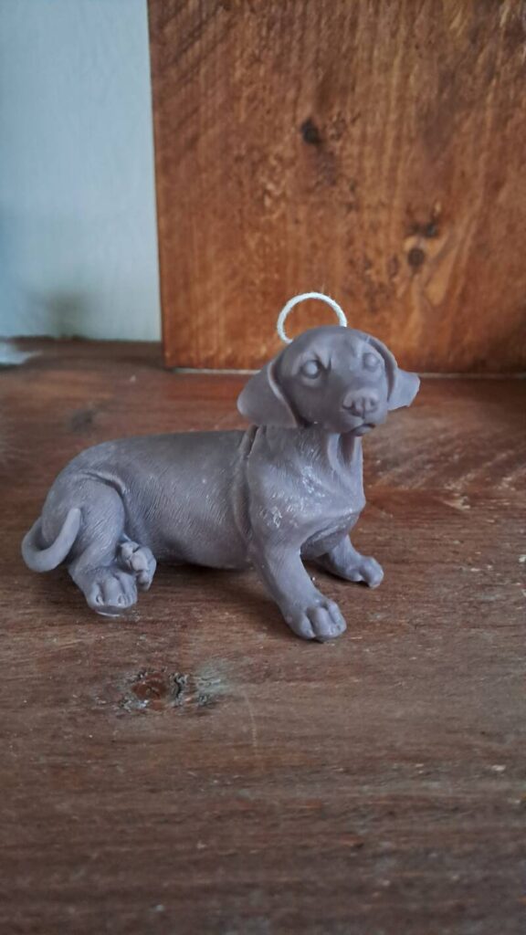 Candle Daschhund Candle Teckel - kaars - handgemaakt - Afbeelding 4