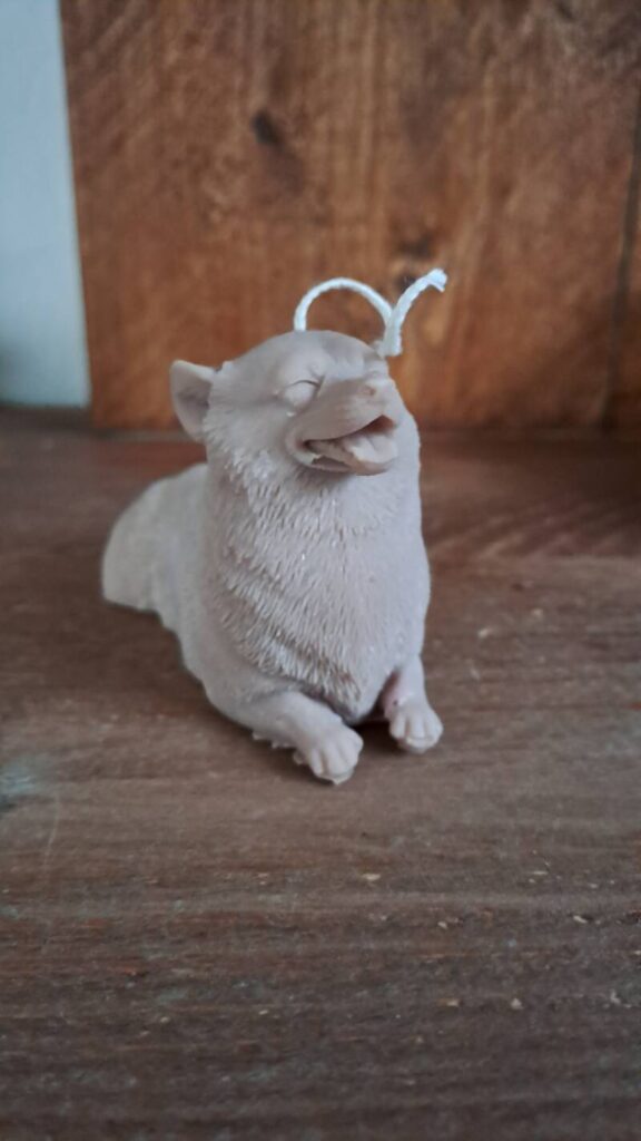 Candle Corgi/Kaars Corgi - candle - handgemaakt -koolzaadwas - Afbeelding 4