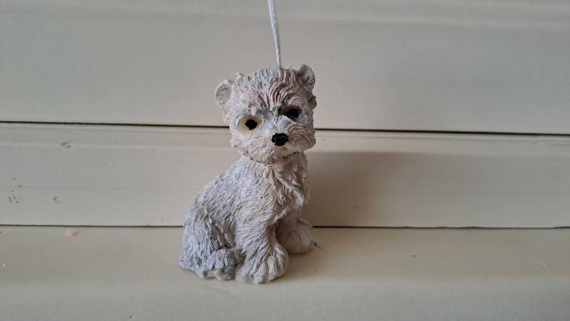 Hond  west highland terrier kaars – candle – handgemaakt