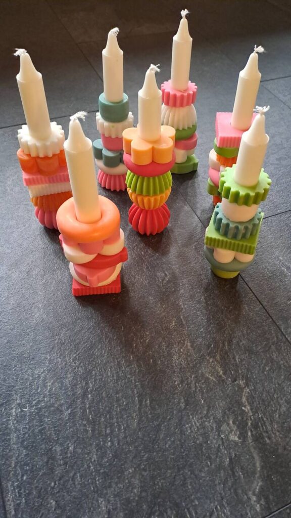 Stapelkaarsen- candle- 100% koolzaadwas - Afbeelding 4