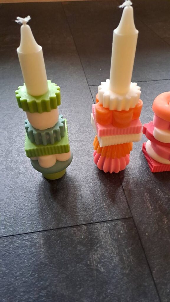 Stapelkaarsen- candle- 100% koolzaadwas - Afbeelding 6
