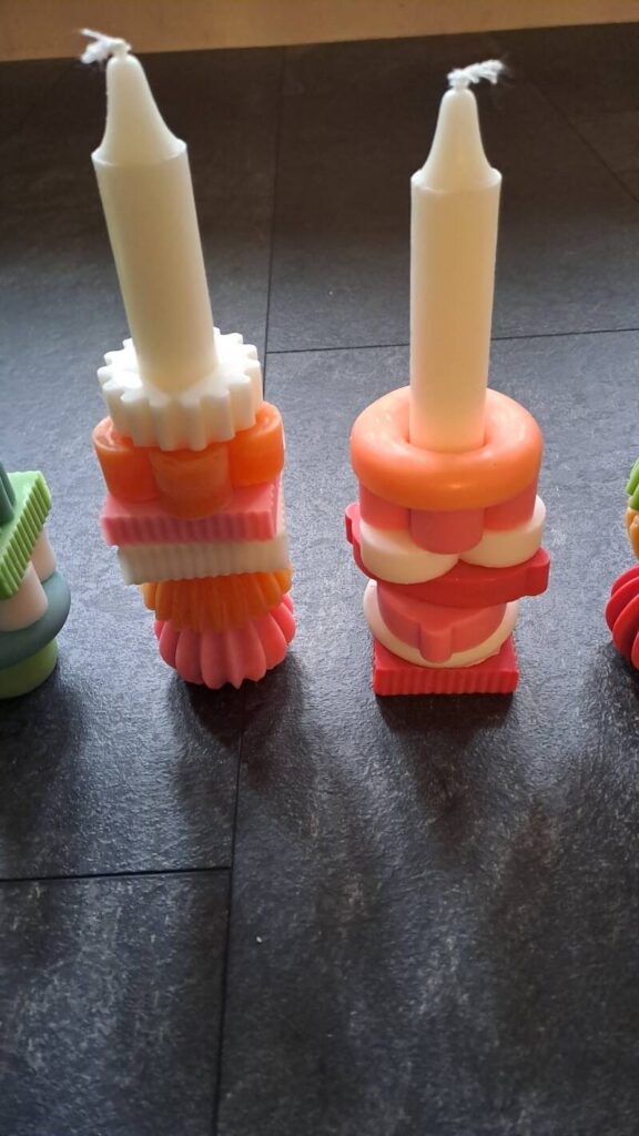 Stapelkaarsen- candle- 100% koolzaadwas - Afbeelding 7