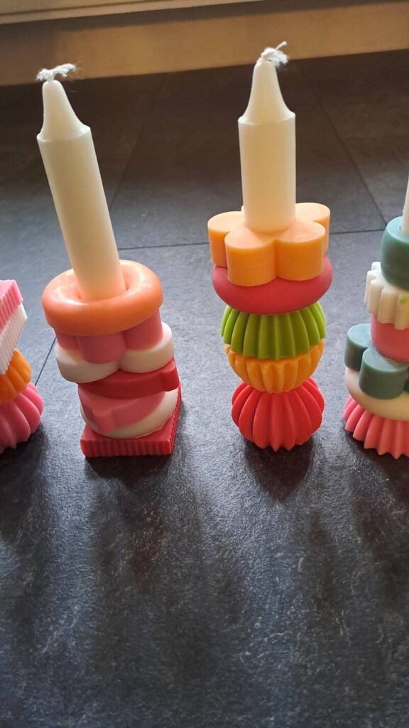 Stapelkaarsen- candle- 100% koolzaadwas - Afbeelding 8