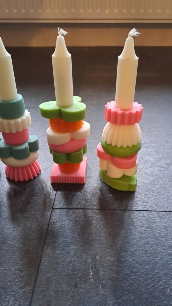 Stapelkaarsen- candle- 100% koolzaadwas - Afbeelding 9