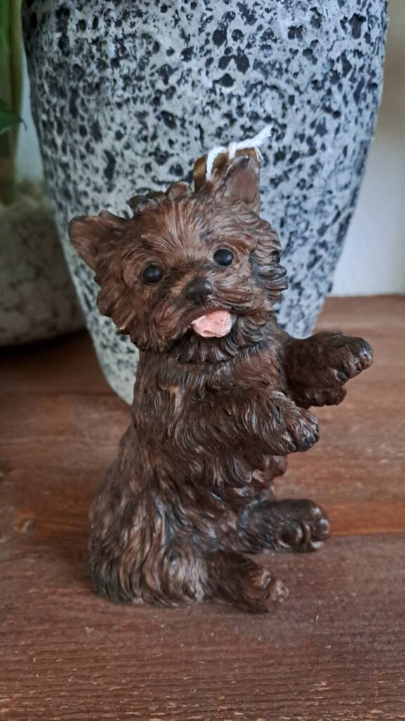 Cairn terrier-  kaars – candle  – handgemaakt – handmade