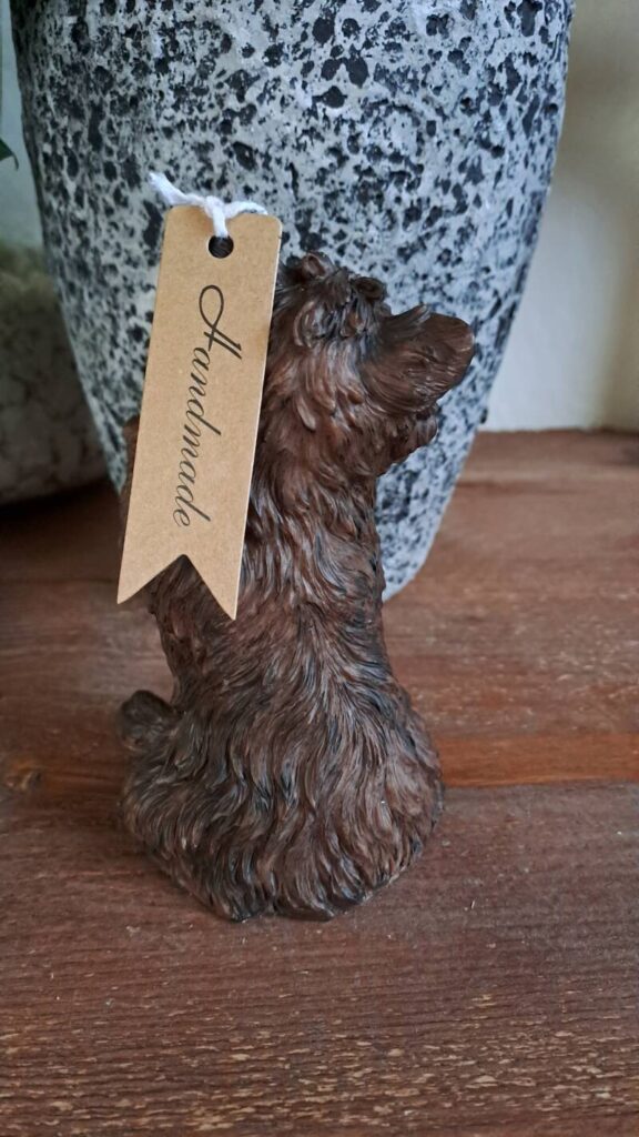 Cairn terrier-  kaars - candle  - handgemaakt - handmade - Afbeelding 3