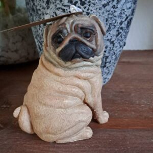 Mopshond kaars- pug- candle - koolzaadwas - handgemaakt