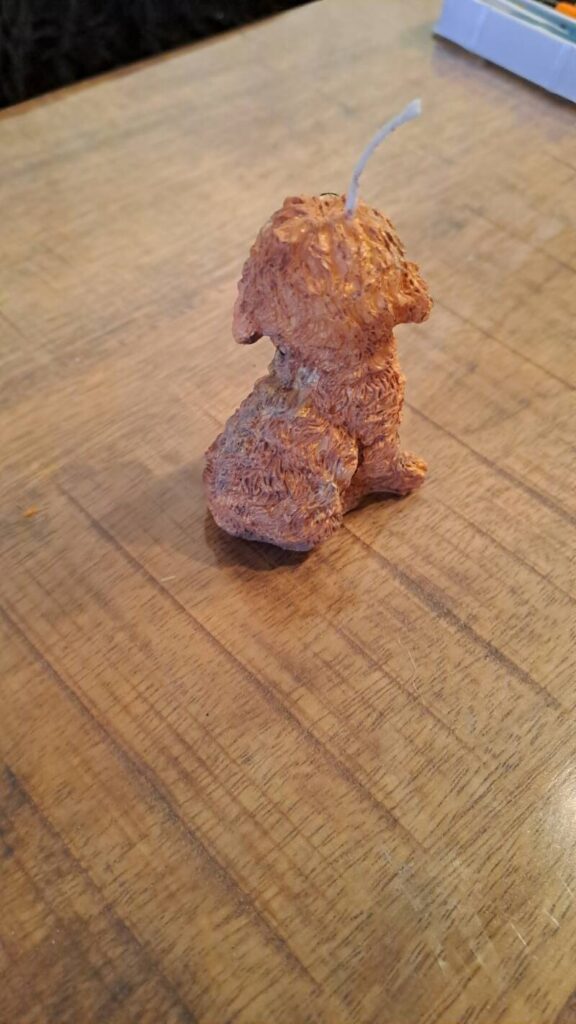 Kaars - labradoodle - puppy -handgemaakt - koolzaadwas - Afbeelding 7