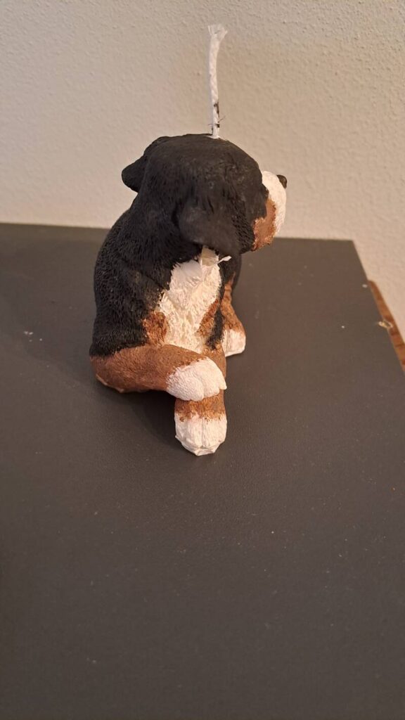 Grote Zwitserse Sennenhond kaars - handgemaakt - candle - Afbeelding 4