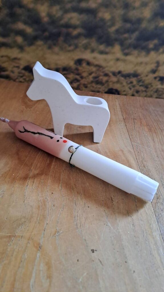 Kandelaar "paard" gemaakt van jesmonite - Afbeelding 6