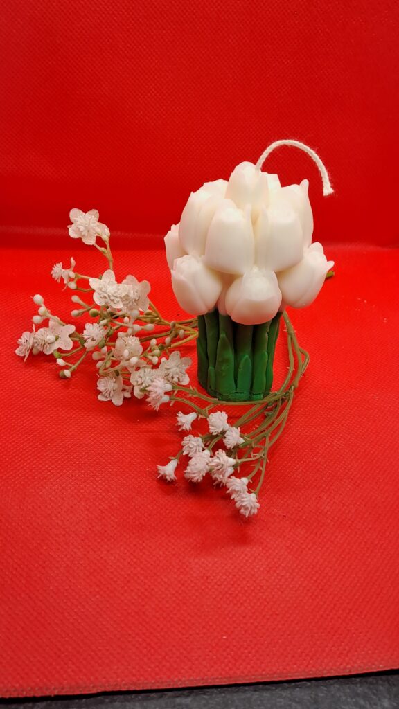 Kaars bosje tulpen- tulips-handgemaakt - Afbeelding 9