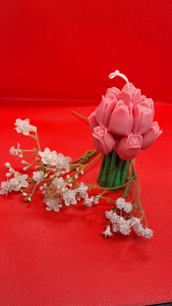 Kaars bosje tulpen- tulips-handgemaakt - Afbeelding 10