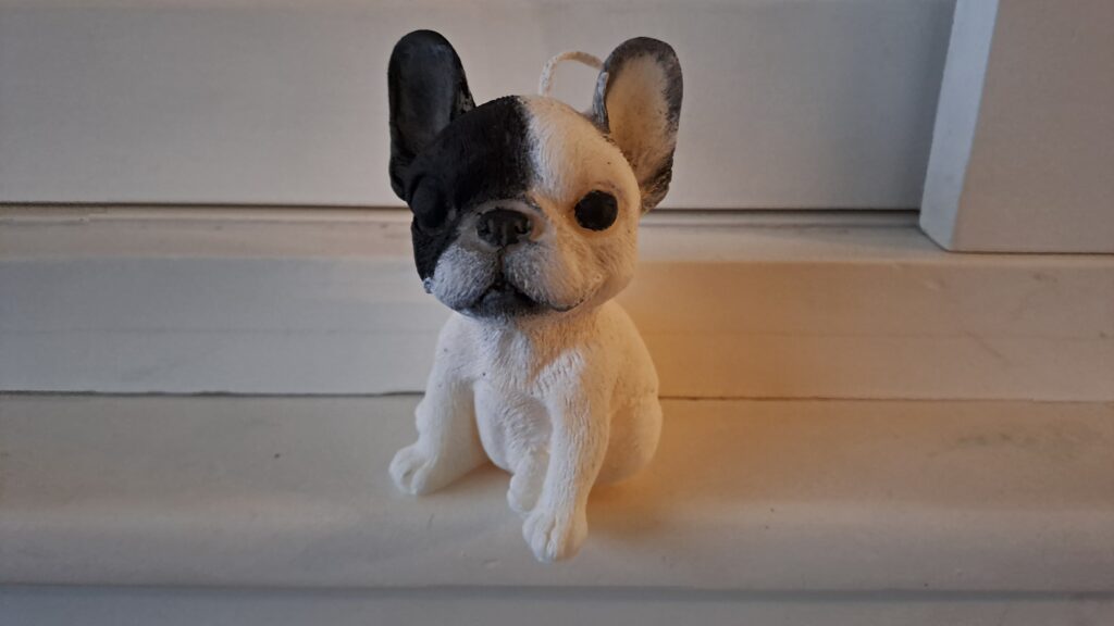 Franse bulldog kaars- koolzaadwas - handgemaakt - Afbeelding 7