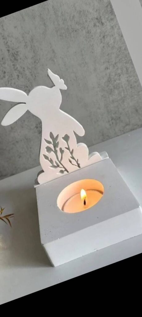 Waxinelichthouder konijn - pasen - decoratie - Afbeelding 2
