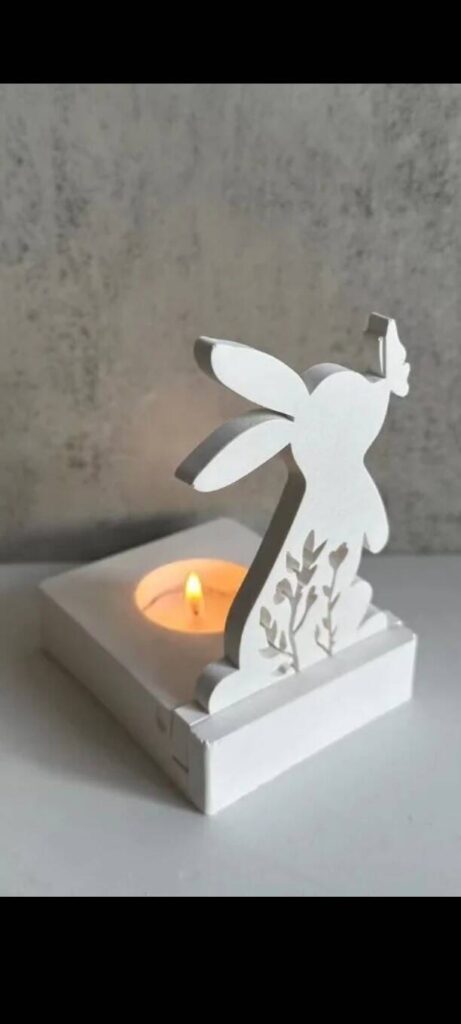 Waxinelichthouder konijn - pasen - decoratie - Afbeelding 3
