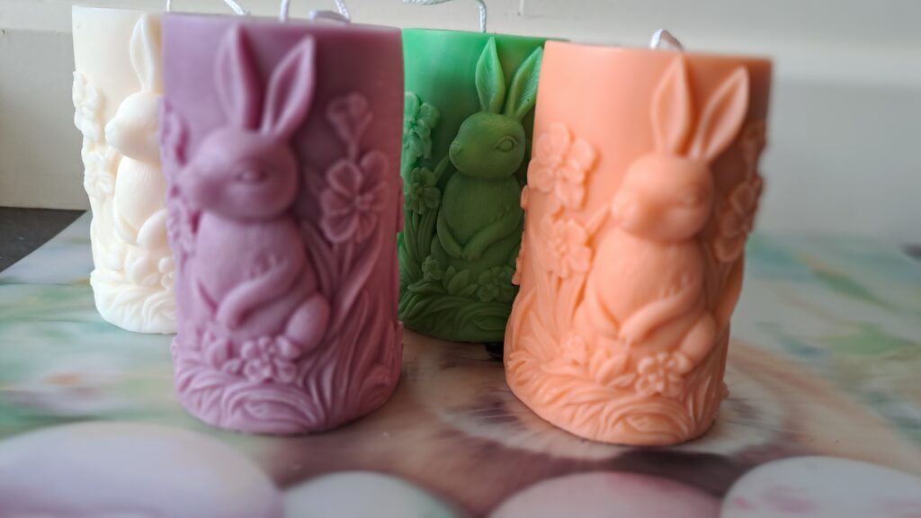 Stompkaars pasen Bunny- 100% koolzaadwas- easter - Afbeelding 4