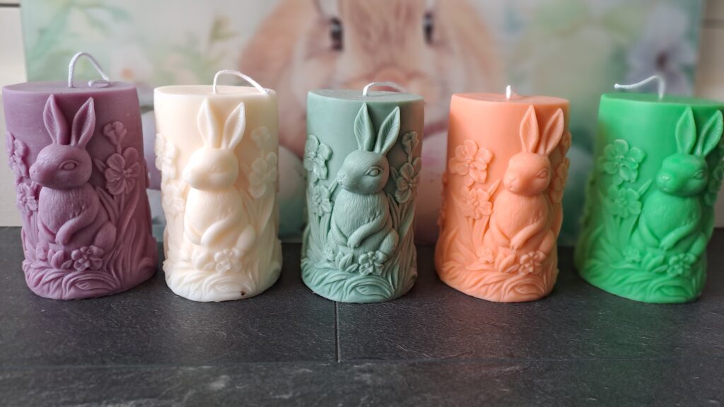 Stompkaars pasen Bunny- 100% koolzaadwas- easter - Afbeelding 3