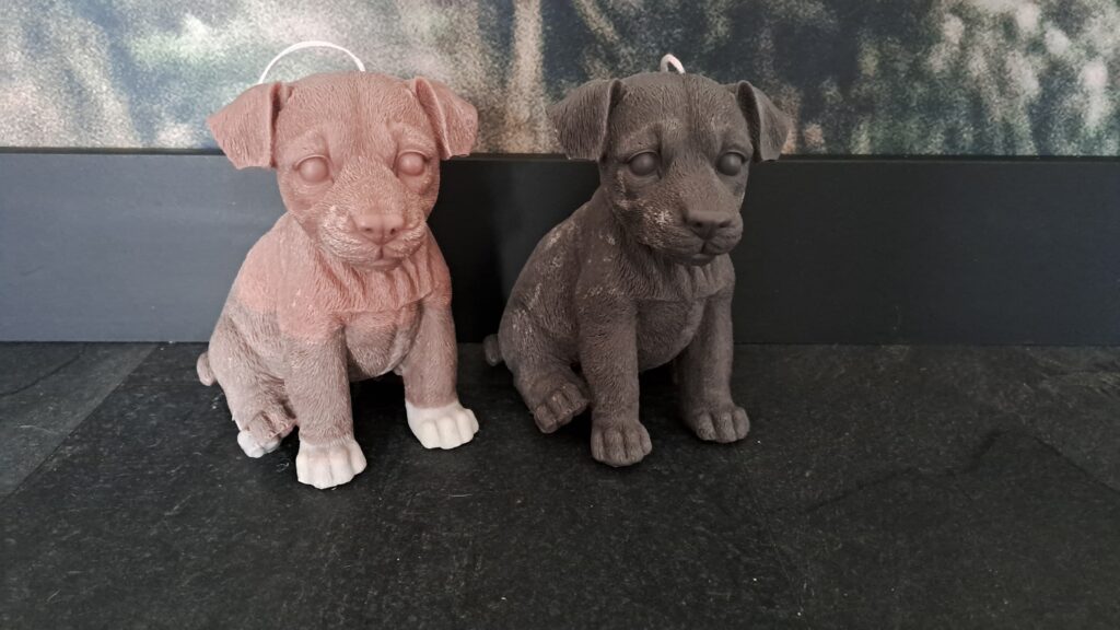 handgemaakte Jack Russel kaars van 100% koolzaadwas - Afbeelding 3
