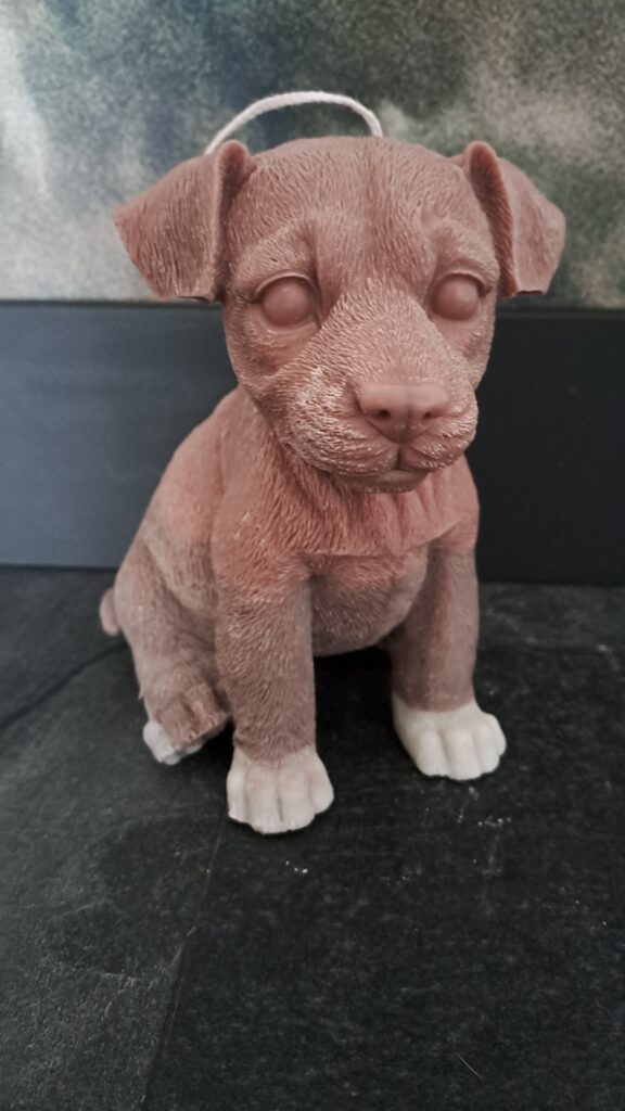 handgemaakte Jack Russel kaars van 100% koolzaadwas - Afbeelding 4