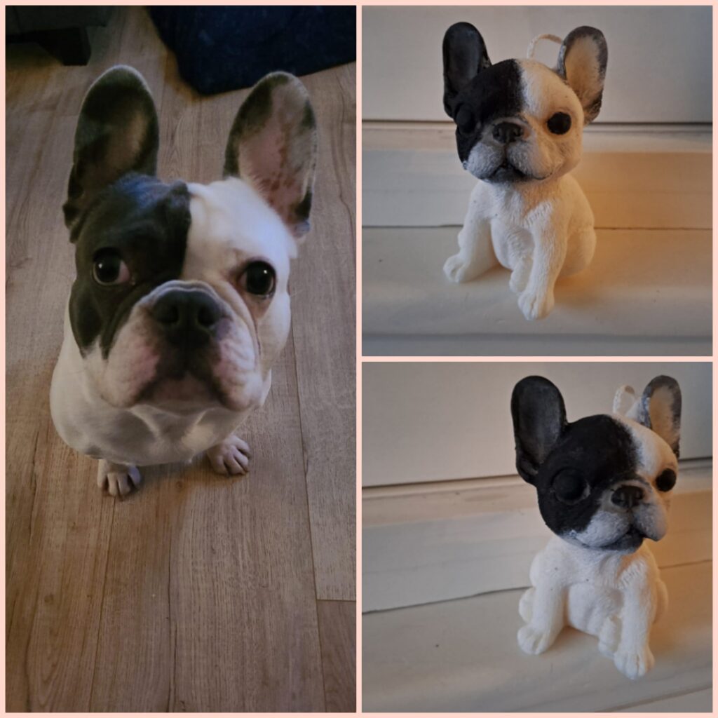 Franse bulldog kaars- koolzaadwas - handgemaakt - Afbeelding 10