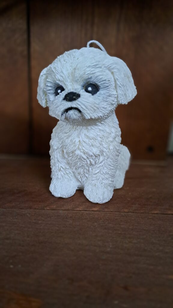 shih tzu kortharig/ Boomertje style kaars - Afbeelding 2