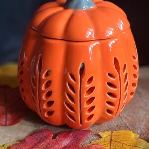 Waxbrander Pompoen met bladdetail