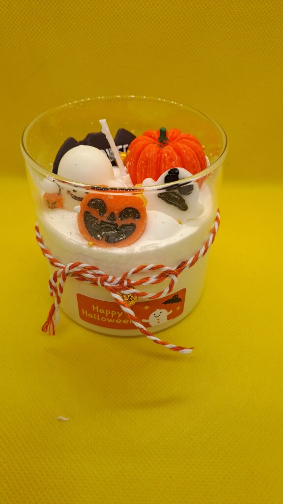 Halloween kaars/ halloween candle in glas - Afbeelding 2