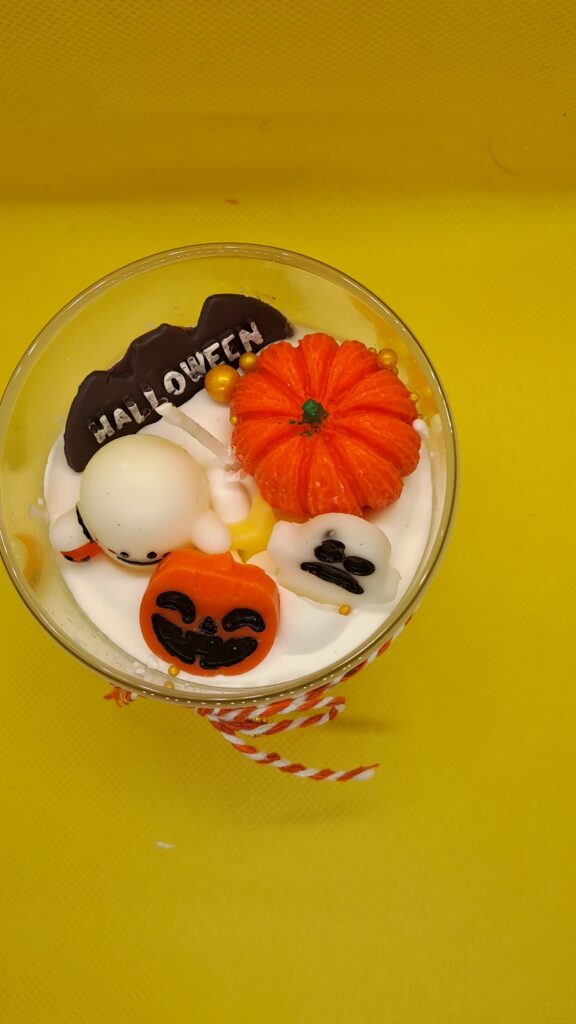 Halloween kaars/ halloween candle in glas - Afbeelding 3