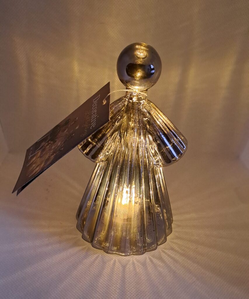 ENGEL GLAS MET LED D7,5 H13CM 3