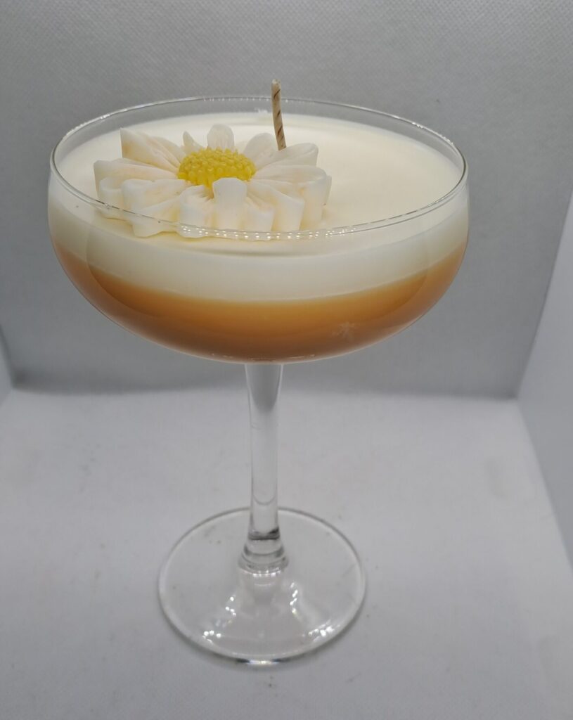 Pornstar martini cocktailkaars met mooie bloem