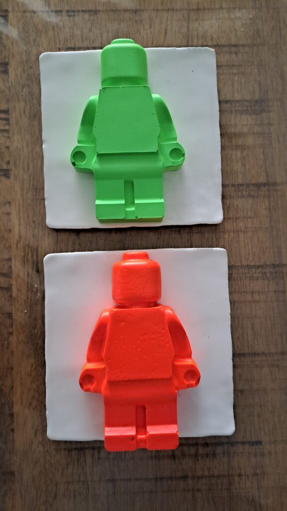 Tegeltje 3D legopoppetje/robot