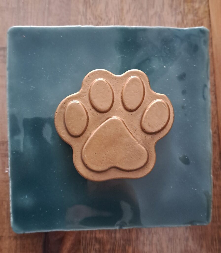 tegeltje 3D Hondenpootje