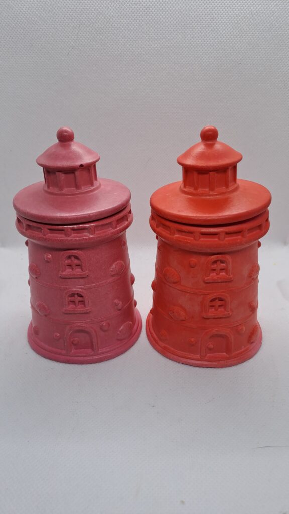 Handgemaakte 3D vuurtoren van Jesmonite